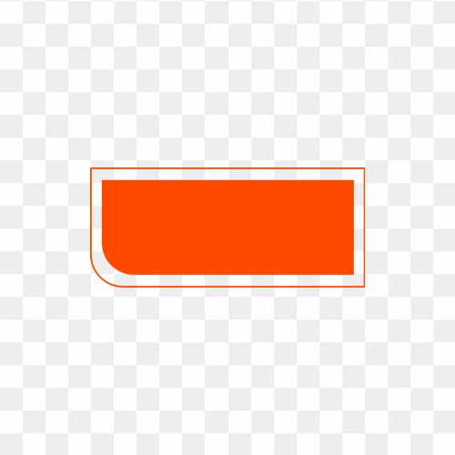 Orange Rounded Rectangle Vector PNG Design